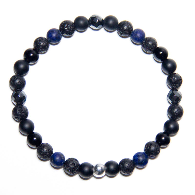 mens chakra bracelet stack