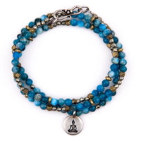 Women's Apatite & Pyrite Bracelet