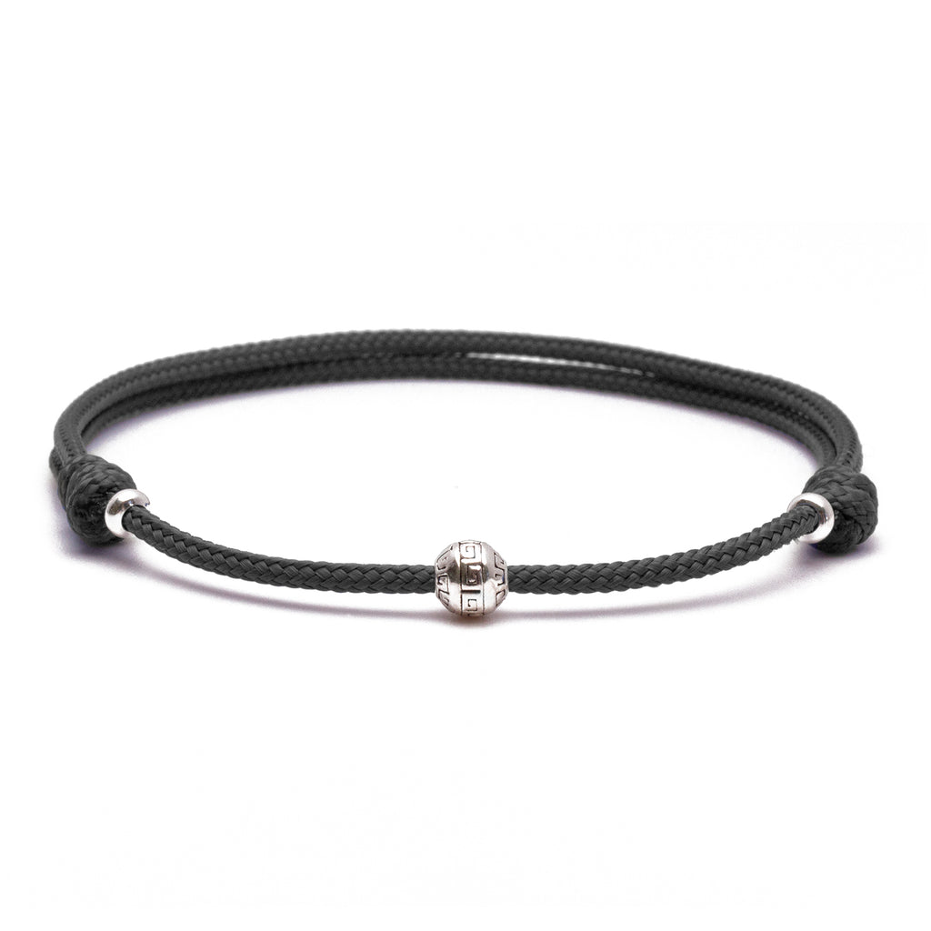 Men's Adjustable Cord Bracelet - Gray