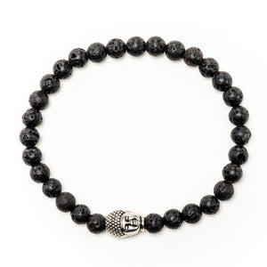 buddaha lava rock mens bracelet