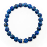 mens beaded lapis bracelet chakra