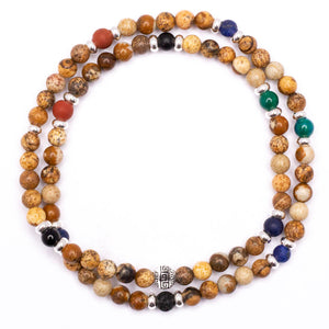Women's Wrap Bracelet - Jasper and Semi-Precious Stones