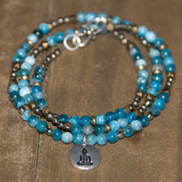 Women's Apatite & Pyrite Bracelet