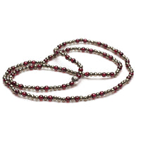 Women's Wrap Bracelet - Garnet and Pyrite