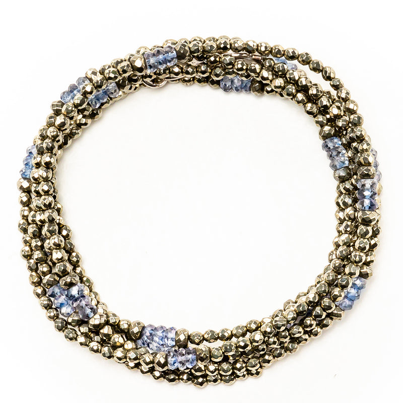 Women's Pyrite & Lolite Bracelet