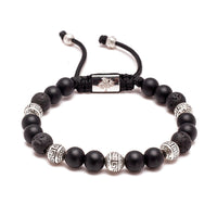 mens beaded chakra bracelet onyx