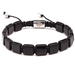 bracelet set for men stack black onyx