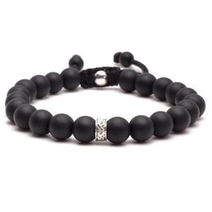 mens onyx bracelet protective stone