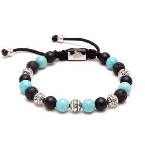 beaded bracelet for men turquoise howlite for chakra