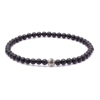 4mm beaded bracelet onyx for men