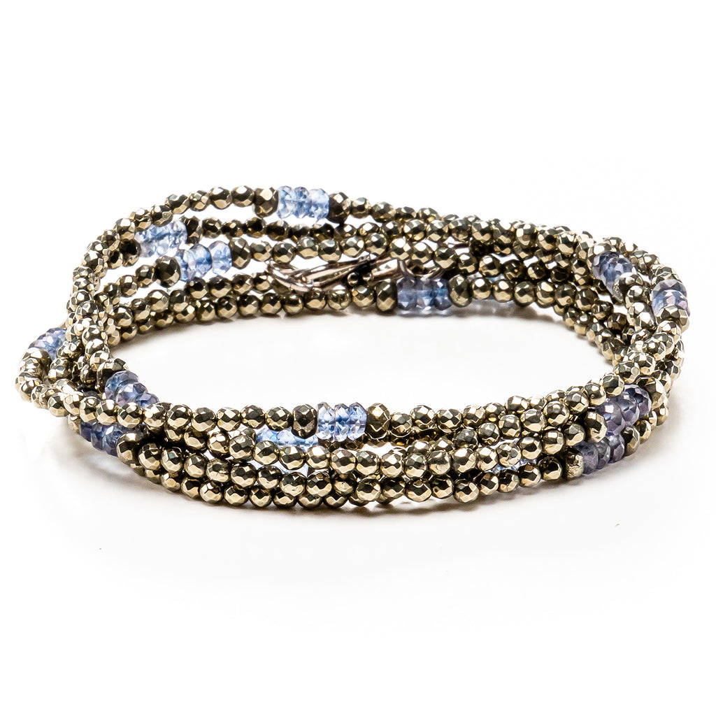 Women's Pyrite & Lolite Bracelet