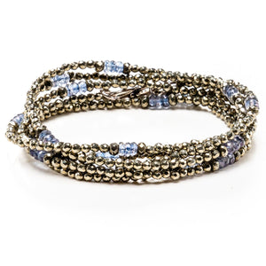 Lolite & Pyrite opra length necklace